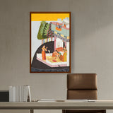 Artist2 - Art - A Disconsolate Lady On A Terra - Framed Canvas