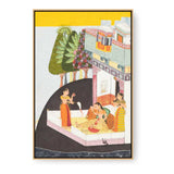 A Disconsolate Lady On A Terra - Floating Framed Canvas