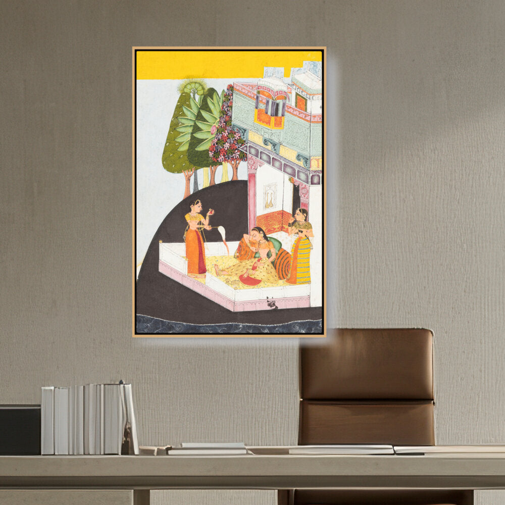 Artist2 - Art - A Disconsolate Lady On A Terra - FLOATING FRAME