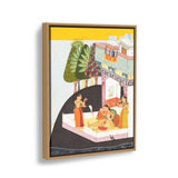 A Disconsolate Lady On A Terra - FLOATING FRAME