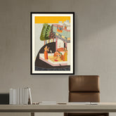 Artist2 - Art - A Disconsolate Lady On A Terra - WALL MOUNT FRAME