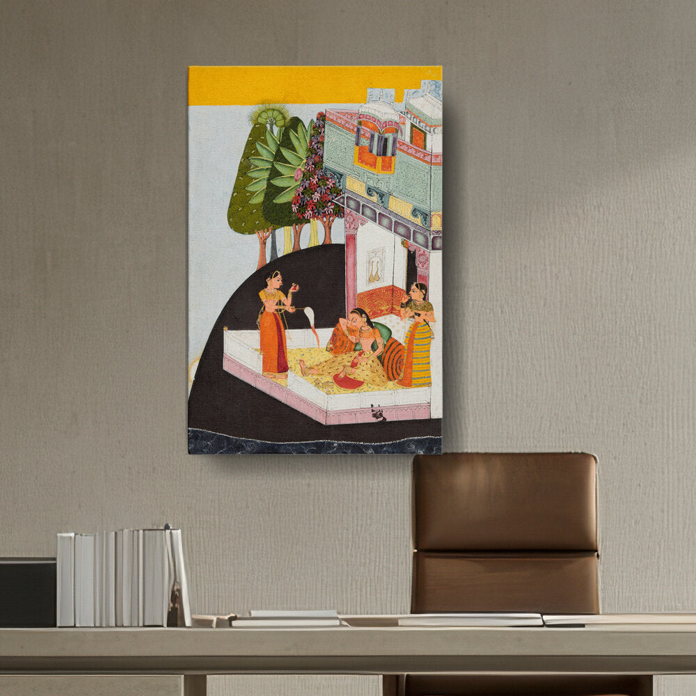 Artist2 - Art - A Disconsolate Lady On A Terra - Wall Canvas