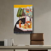 Artist2 - Art - A Disconsolate Lady On A Terra - Wall Canvas