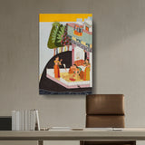 Artist2 - Art - A Disconsolate Lady On A Terra - Wall Canvas