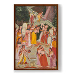 Girls Spraying At Holi - Framed Canvas