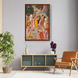 Girls Spraying At Holi - Framed Canvas