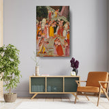 Girls Spraying At Holi - Wall Canvas