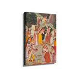 Girls Spraying At Holi - Wall Canvas