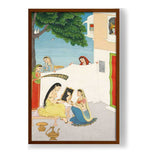 Toilette Of Radha - Framed Canvas