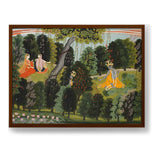 Krishna Waiting For Radha - Framed Canvas