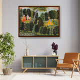 Krishna Waiting For Radha - Framed Canvas