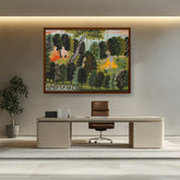 Artist2 - Art - Krishna Waiting For Radha - Framed Canvas