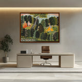 Artist2 - Art - Krishna Waiting For Radha - Framed Canvas