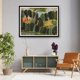 Krishna Waiting For Radha - WALL MOUNT FRAME