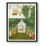 Worship Of Shiva And Devi - WALL MOUNT FRAME