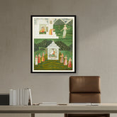 Artist2 - Art - Worship Of Shiva And Devi - WALL MOUNT FRAME