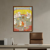 Artist2 - Art - Royal Couple Distributing Meal - Framed Canvas