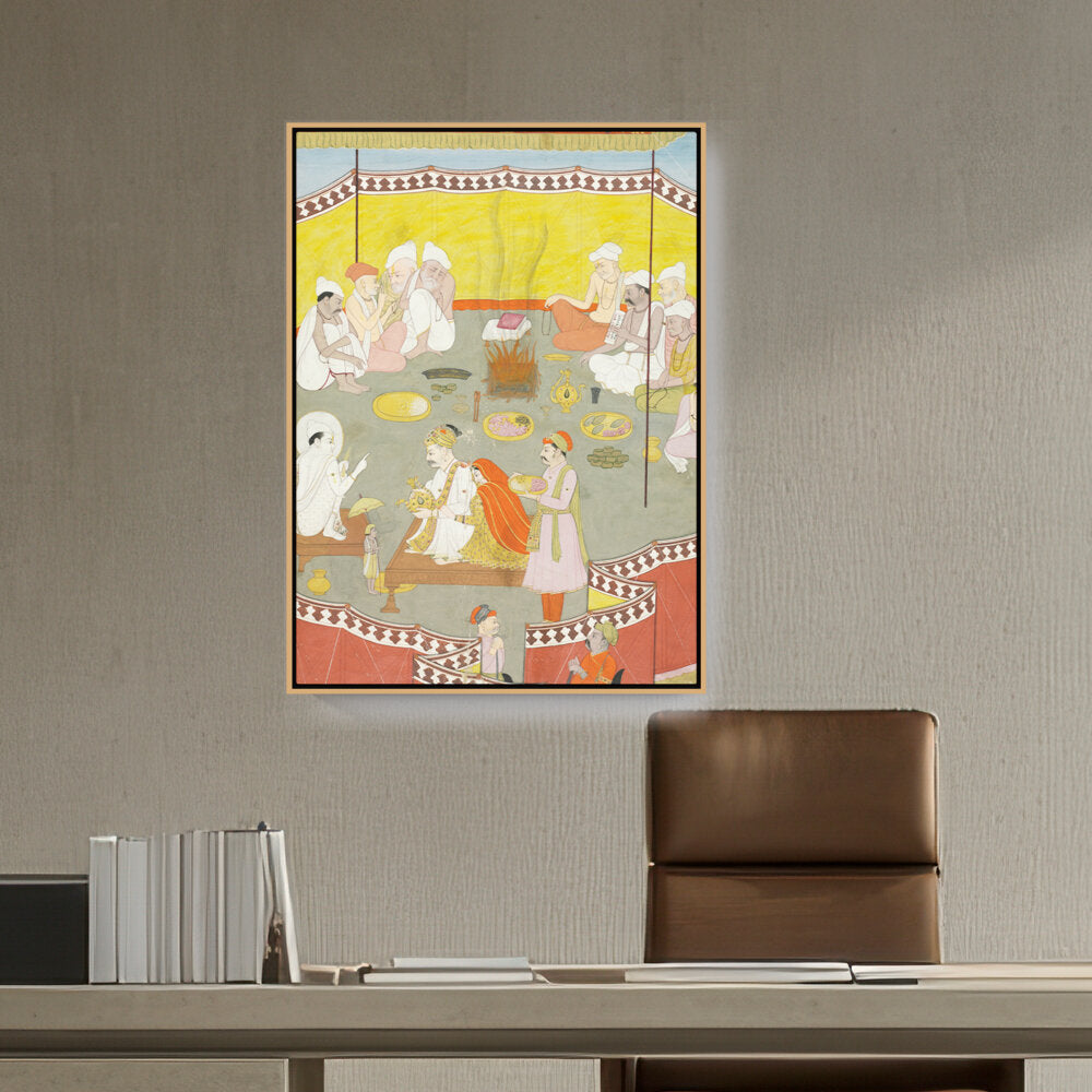 Artist2 - Art - Royal Couple Distributing Meal - FLOATING FRAME