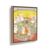 Royal Couple Distributing Meal - FLOATING FRAME