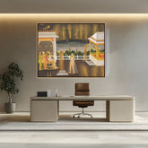 Artist2 - Art - Ladies Celebrating Diwali - FLOATING FRAME