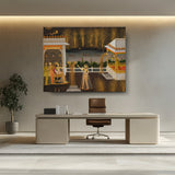 Artist2 - Art - Ladies Celebrating Diwali - Wall Canvas