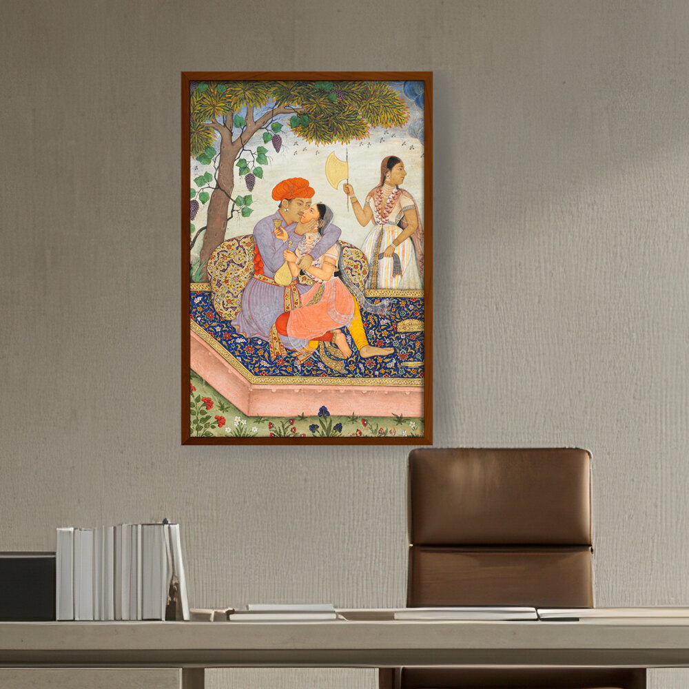 Artist2 - Art - Lovers Embracing - Framed Canvas