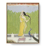 Woman Drying Her Hair - FLOATING FRAME