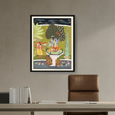 Artist2 - Art - LORD SHIVA WITH SHRI GANESHA - WALL MOUNT FRAME