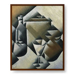 Jar, Bottle And Glass - Framed Canvas