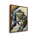 Jar, Bottle And Glass - Framed Canvas