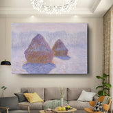 Artist2 - Art - Haystacks In The Morning Mist - Wall Canvas