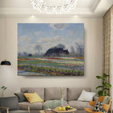 Artist2 - Art - Spring Landscape With Houses - Wall Canvas