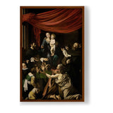 Madonna And Child With Saints - Framed Canvas