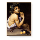 Young Bacchus - Floating Framed Canvas