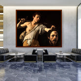 Artist3 - Art - David With The Head Of Goliath - Framed Canvas