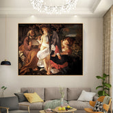 Artist3 - Art - The Holy Family With The Infant Saint John The Baptist - Floating Framed Canvas
