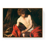 The Young Saint John The Baptist - Floating Framed Canvas
