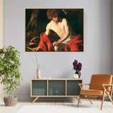 The Young Saint John The Baptist - Floating Framed Canvas