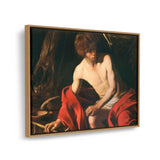 The Young Saint John The Baptist - Floating Framed Canvas