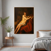 Artist3 - Art - Seated Youth With Staff - Floating Framed Canvas