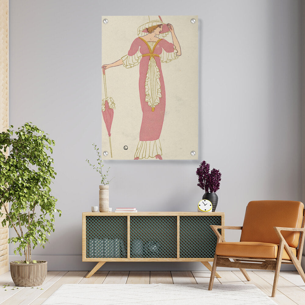 Artist3 - Art - Elegant Lady With Parasol - Acrylic Wall Photo
