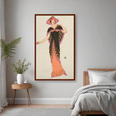 Artist3 - Art - Elegant Lady In Vintage Dress - Framed Canvas