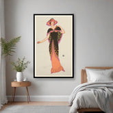 Artist3 - Art - Elegant Lady In Vintage Dress - Framed Wall Art