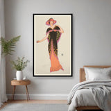 Artist3 - Art - Elegant Lady In Vintage Dress - Framed Wall Art
