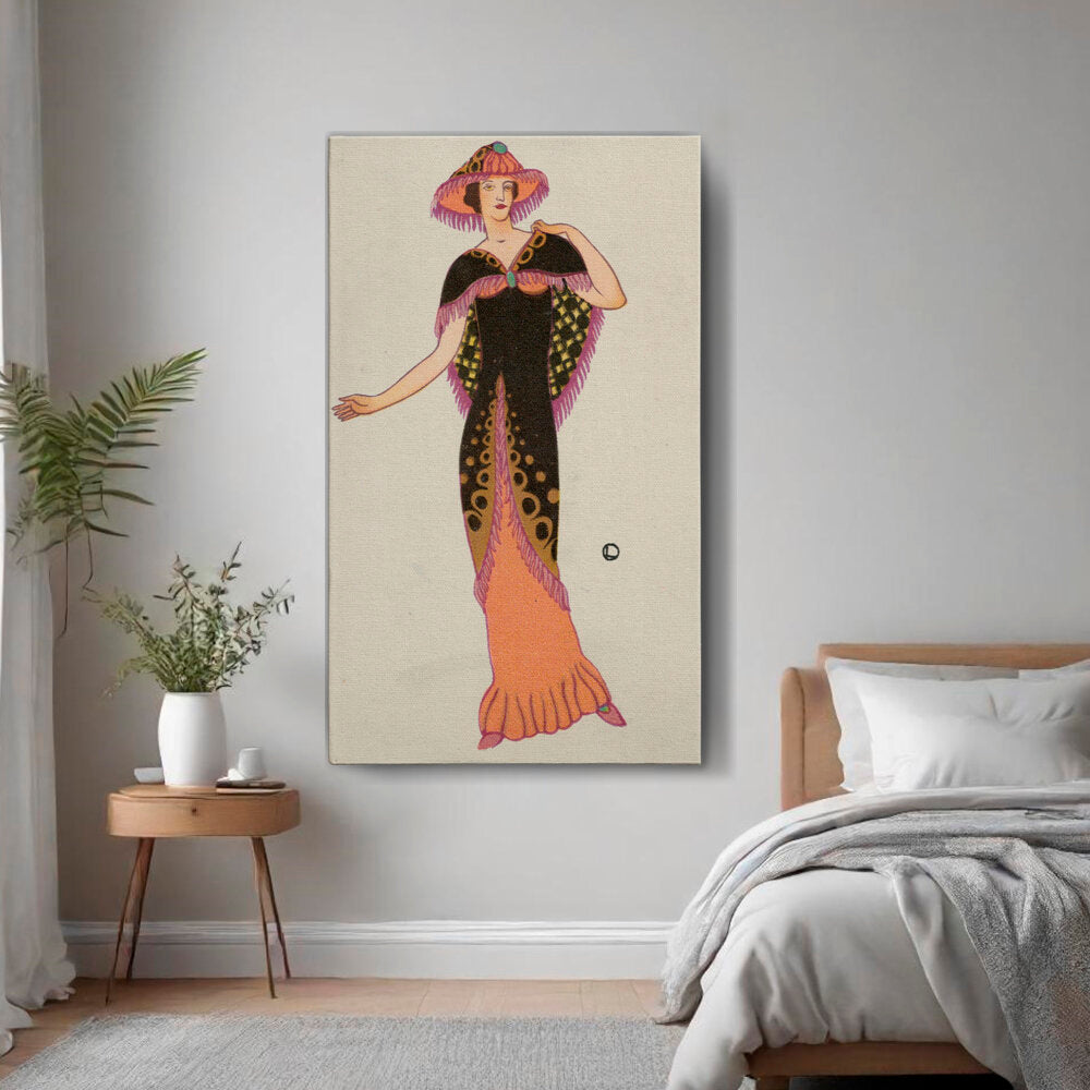 Artist3 - Art - Elegant Lady In Vintage Dress - Wall Canvas