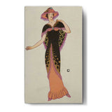 Elegant Lady In Vintage Dress - Wall Canvas