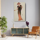 Elegant Lady In Vintage Dress - Wall Canvas