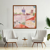 Artist3 - Art - Landscape With Towers - Framed Canvas