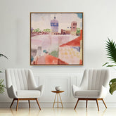 Artist3 - Art - Landscape With Towers - Floating Framed Canvas