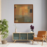 Geometric Cityscape - Framed Canvas